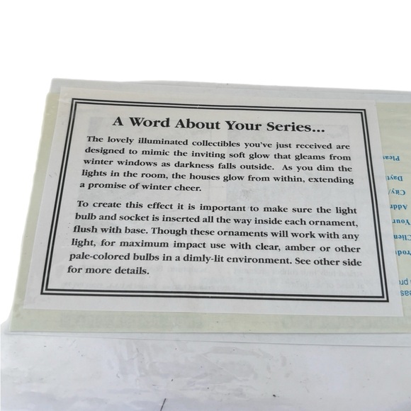 Thomas Kinkade’s illuminated Ornaments.  “Winter Morning” and “Village Christmas - Picture 12 of 13